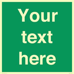 Custom Safe Condition: Blank (green) sign